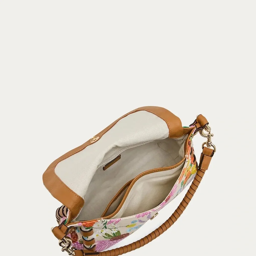 Aimee Kestenberg Zen Convertible Crossbody Floral Leather Shoulder - Picture 8 of 16